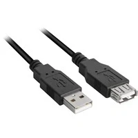 Abbildung von Sharkoon Kabel USB 2.0 Verlängerung 0,5m schwarz