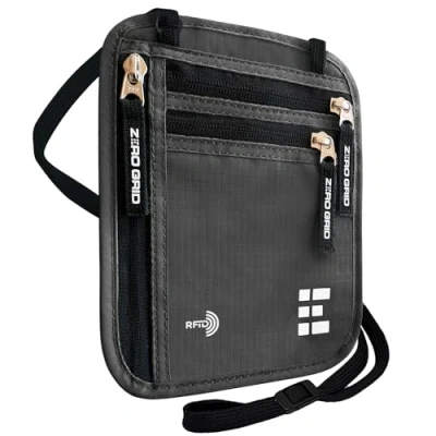 Abbildung von Brustbeutel Brusttasche Reisedokumententasche mit RFID Blocker Reisegeldbeutel