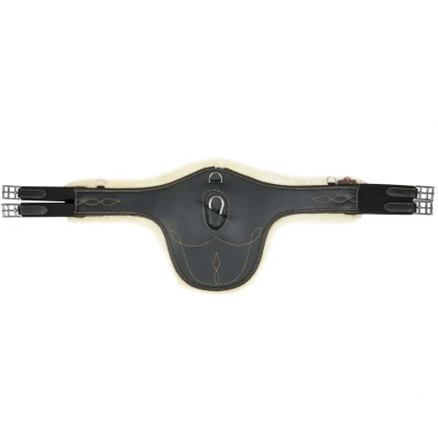 Abbildung von Kentucky Spring Sattelgurt Sheepskin Stud Schwarz 130cm