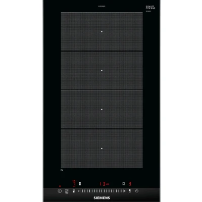 Abbildung von Siemens EX375FXB1E IQ 700 Domino Induktionskochfeld, 30 cm breit, varioInduktion freie Platzwahl, powerMove Plus voreingestellte Leistungsstufen, powerBoost schnelleres Kochen