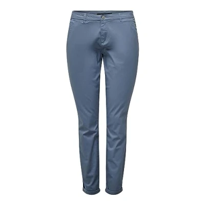 Abbildung von ONLY Damen Onlparis Reg Chino Pant Pnt Noos Hose, Blue Mirage, 34W / 32L EU
