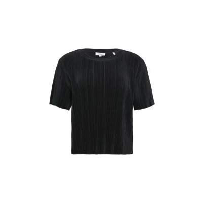 Abbildung von s.Oliver Plissiertes MIT Allover Tshirt print, Damen, Größe: 36, Schwarz