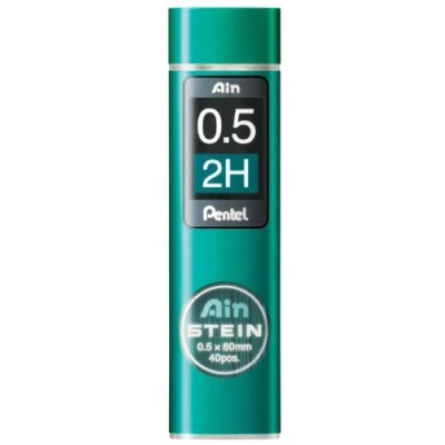 Abbildung von Pentel Ain STEIN C275 Feinmine, 40 Minen je Dose, 0.5 mm, Härtegrad 2H (12 Dosen)