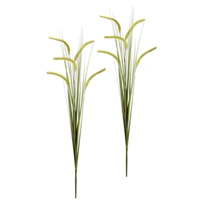Abbildung von Fuchsschwanzgraszweig 2er Set Graszweig Dekozweig Zweige Kunstgras Kunstblumen Dekogras Einzelblume Uferschilf Ufergras Seidenblumen Grasbusch Gras künstliche Pflanzen Ziergras Borstenhirse