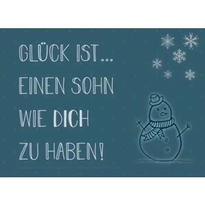 Abbildung von Adventskalender für den Sohn, Gutscheinbuch mit 24 Gutscheinen als Geschenk zum Selbstausfüllen, Glück ist… einen Sohn wie dich zu haben: ... Geschenkidee jeden Advent