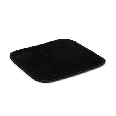 Abbildung von Gözze Rutschfester Weicher Badeteppich, 100% Polyester, 50 x 45 cm Schwarz