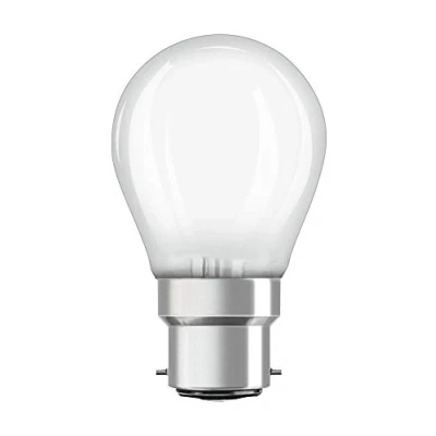 Abbildung von OSRAM Filament LED Lampe mit B22d Sockel, Warmweiss (2700K), Tropfenform, 4W, Ersatz für 40W Glühbirne, matt, Retrofit CLASSIC P, 1 Stück (1er Pack)