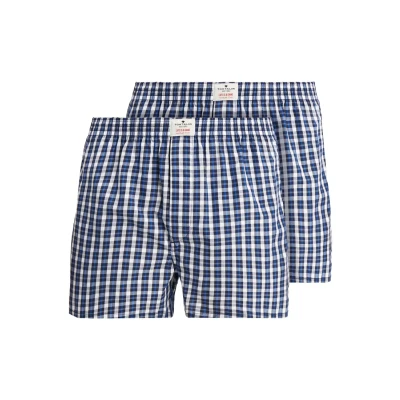Abbildung von TOM Tailor Westside 2 PACK Boxershorts, Herren, Größe: Small, Dark blue/white/blue