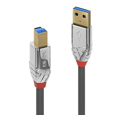 Abbildung von LINDY 36662 2m USB 3.0 Typ A an B Kabel, Cromo Line