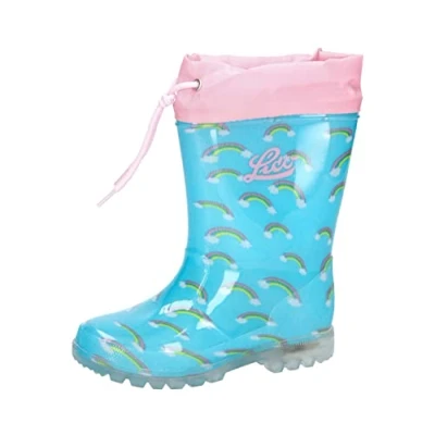 Abbildung von LICO Power Blinky Gummistiefel für Kinder, Größe: 29, Türkis/rosa Schuhe
