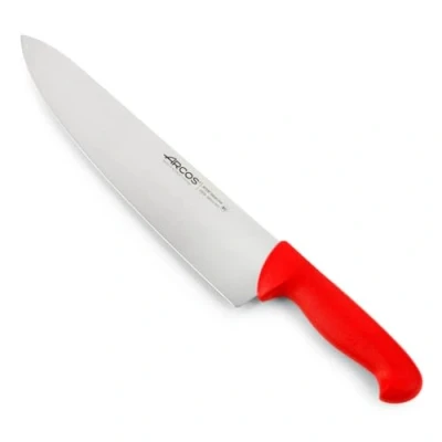 Abbildung von Arcos Serie 2900 Kochmesser Klinge Nitrum Edelstahl 300 mm HandGriff Polypropylen Farbe Rot