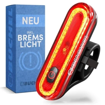 Abbildung von Büchel Fahrrad rücklicht led I Aufladbar StVZO zugelassen Fahrrad, Ebike, Fahrradlicht hinten,