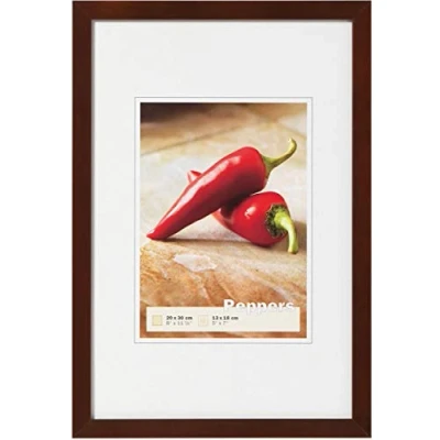 Abbildung von walther design Bilderrahmen nussbaum 40 x 60 cm Peppers Holzrahmen BP460N, 1er Pack