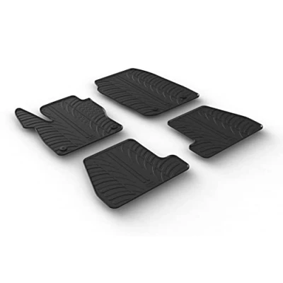 Abbildung von Gledring 0553 Fußmattensatz Gummi vorne und hinten 4 schwarz 750mm 550mm FORD: FOCUS 3, 3 Turnier