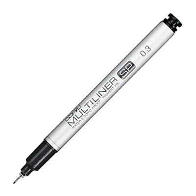 Abbildung von COPIC Multiliner SP 0,3 mm, Black, Aluminium Fineliner mit einer feinen Spitze und wasserbeständiger Pigmenttinte