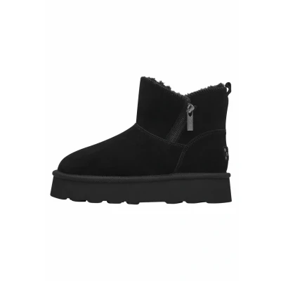 Abbildung von s.Oliver Damen Winterstiefel ohne Absatz aus Leder Gefüttert, Schwarz (Black), 40 EU