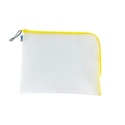 Abbildung von HERMA 20017 Dokumententasche A4 mit Reißverschluss transparent gelb, große verschließbare Sichttasche Zipper, Aufbewahrungstasche für Laptop, Tablet, Dokumente, Unterlagen