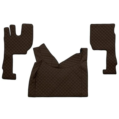 Abbildung von F CORE FL08 BROWN Fußmattensatz Eco Leder vorne 3 braun