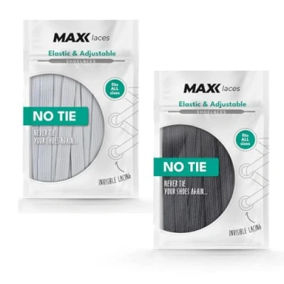 Abbildung von MAXX laces elastische Schnürsenkel ohne binden Gummi, Flexibel, Flach, Bequem, Einfach Stylischer Komfort und fester Halt Schuhbänder Schnüren, ideal für Sneaker, Laufschuhe, Sportschuhe