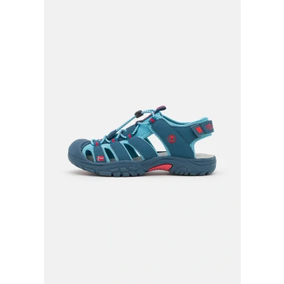 Abbildung von Trollkids KIDS Kvalvika Unisex Trekkingsandale für Kinder, Größe: 39, Dolphin blue/spicy red Schuhe