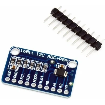 Abbildung von ARCELI 16 Bit Byte 4 Kanal I2C IIC Analog Digital ADC PGA Wandler mit programmierbarem Verstärkungsverstärker Hochpräziser Entwicklungsboard für Arduino Raspberry Pi