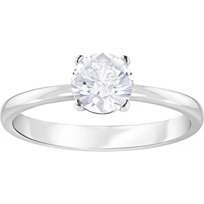 Abbildung von Swarovski Attract Ring, Rund, Weiss, Rhodiniert