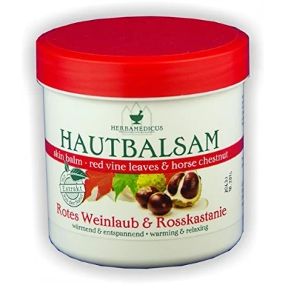 Abbildung von Hautbalsam Rotes Weinlaub mit Rosskastanie 250 ml Pflegebalsam Herbamedicus Weinlaubbalsam