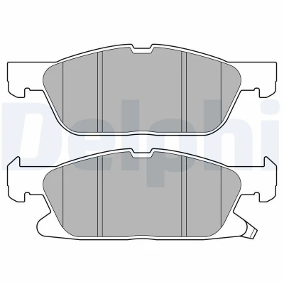 Abbildung von DELPHI LP3643 Bremsbelagsatz mit akustischer Verschleißwarnung Anti Quietsch Blech ohne Zubehör FORD: Focus Mk4 Turnier, Hatchback