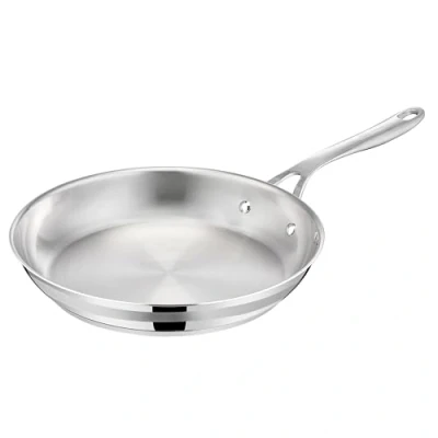 Abbildung von Jamie Oliver by Tefal Cook Smart Bratpfanne 28cm, unbeschichteter Edelstahl, induktionsgeeignet, Thermo Fusion Boden, recycelbar, genieteter Griff, E3110655