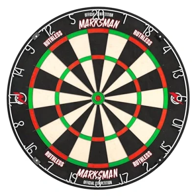 Abbildung von Ruthless Marksman Dartscheibe Professionelles Niveau Ultradünne Draht Sisal für Steeldarts (DB072)