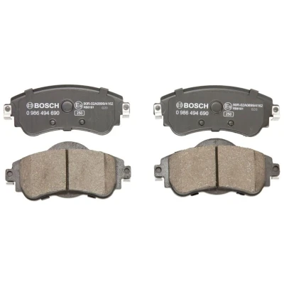 Abbildung von BOSCH 0 986 494 690 Bremsbelagsatz Low Metallic mit Anti Quietsch Blech CITROËN: C4 II Hatchback, Box Body / Hatchback