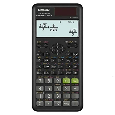 Abbildung von Casio FX 87DE Plus 2 Wissenschaftlich Technischer Schulrechner, Schwarz
