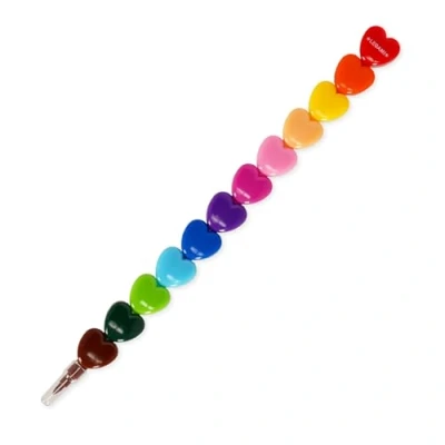Abbildung von LEGAMI 12 stapelbare Buntstifte, zum Ausmalen, Buntstifte für Kinder, Pastellkreide in Herzform, Dream Colour