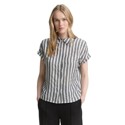 Abbildung von TOM Tailor Hemdbluse, Damen, Größe: 36, Offwhite navy vertical stripe