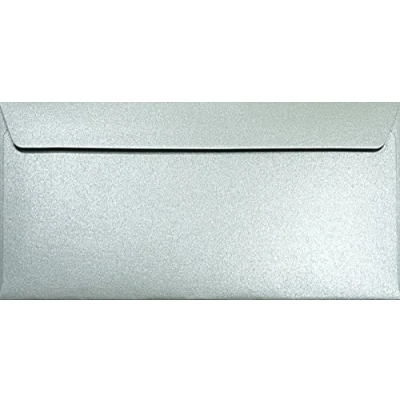 Abbildung von Netuno 25 Umschläge Perlmutt Silber DIN lang 110x 220 mm 120g Majestic Moonlight Silver Papier Briefumschläge farbige Briefhüllen Perlglanz Briefkuverts bunt elegant schöne DL