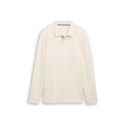 Abbildung von TOM Tailor Basic WITH Contrast Poloshirt, Herren, Größe: Small, Gardenia white