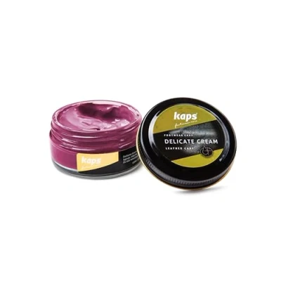 Abbildung von Kaps Schuhcreme für Glattes und Genarbtes Leder Schuhpflege Delicate Cream (161 Magenta Magenta)