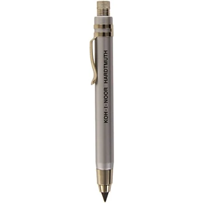 Abbildung von Koh I Noor 5359CN1015KK Druckbleistift/Drehbleistift Metall mit Minenspitzer und Clip Minenstärke, 5,6 mm ,Silber
