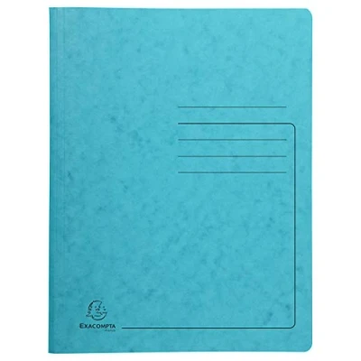 Abbildung von Exacompta 240236E Spiralhefter aus extra starkem Colorspan Karton für DIN A4 24 x 32cm bedruckt bis zu 300 Blatt türkis Hefter ideal Büro und Schule