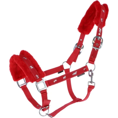 Abbildung von Horka Halfter Plush Rot Mini Shetland