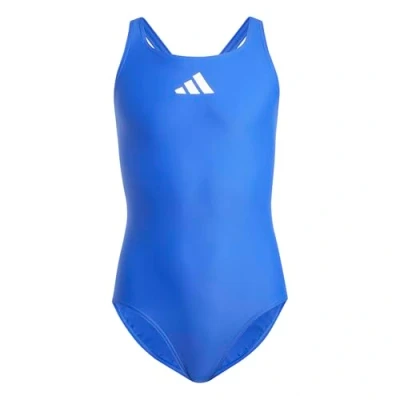 Abbildung von adidas Mädchen Solid Small Logo Swimsuit, Semi Lucid Blue/White, 13 14 Years