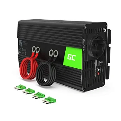 Abbildung von Green Cell® 1000W/2000W 24V auf 230V Reiner Sinus Volt kfz Spannungswandler Wechselrichter Konverter Pure Sine Wave Power Solar Inverter DC AC Umwandler Stromwandler Wohnwagen Auto Autoladegerät