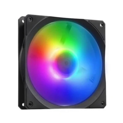 Abbildung von Cooler Master Mobius 140P ARGB Gehäuselüfter 140mm ARG Lüfter mit Ring Blade Design (PWM), Loop Dynamic Bearing System (max. 76,5 CFM, 2,3 mmH2O, 30 dBA), abgeschrägter Air Focus Rahmen, Schwarz