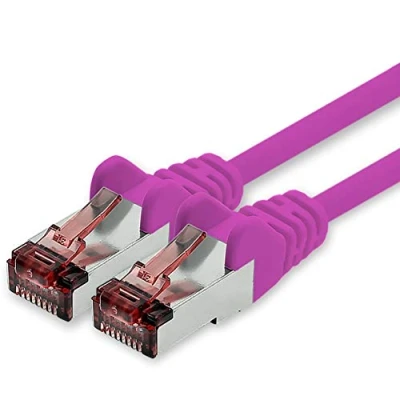 Abbildung von Netzwerkkabel Cat.6 2m magenta 1 x Ethernetkabel Lankabel Cat6 Lan Netzwerk Kabel Sftp Pimf Patchkabel 1000 Mbit s
