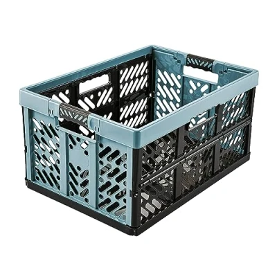 Abbildung von keeeper Stabile Profi Klappbox mit Soft Touch Griffen, 54 x 37 28 cm, 45 l, Ben, Nordic Blue