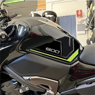 Abbildung von Harz Aufkleber seitliche Tankpads kompatibel mit Motorrad Kawasaki Z900 Z 900 (seitliche Tankschutz)