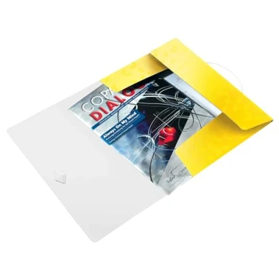 Abbildung von Leitz WOW Eckspannermappe aus Kunststoff, A4, Gummizugverschluss, Gelb, WOW, 45990016