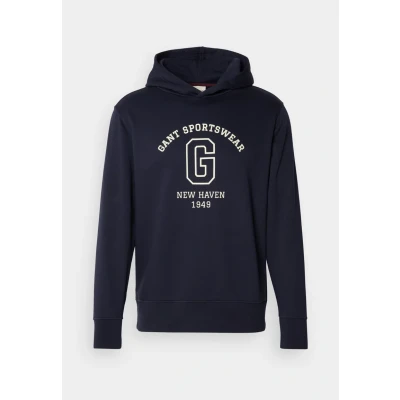Abbildung von GANT Graphic Hoodie Kapuzenpullover, Herren, Größe: Small, Evening blue