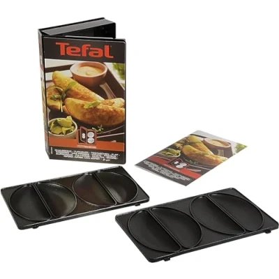 Abbildung von Tefal XA8008 Snack Collection Platte Teigtaschen/Empanadas Nummer 8 passend Inklusive Rezeptbuch praktische Aufbewahrungs Box Schwarz