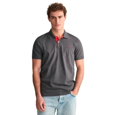 Abbildung von GANT Contrast Poloshirt, Herren, Größe: Large, Antracit melange